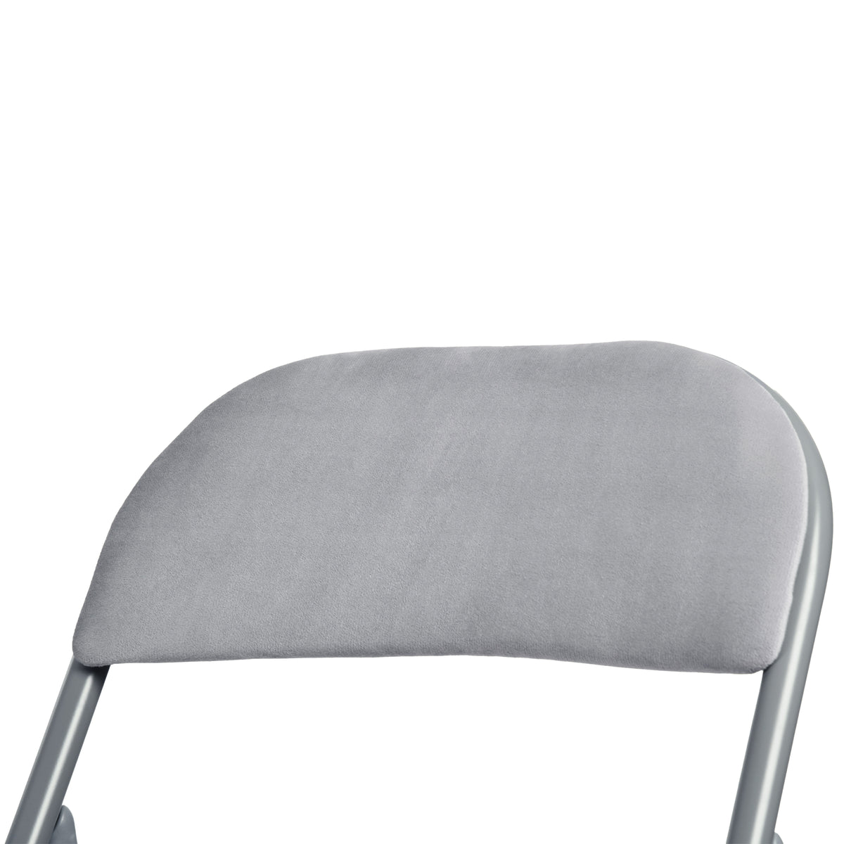 Modern Velvet Folding Chair Set, Light Grey - FAIR VELVET LIGHT GREY 6PCS