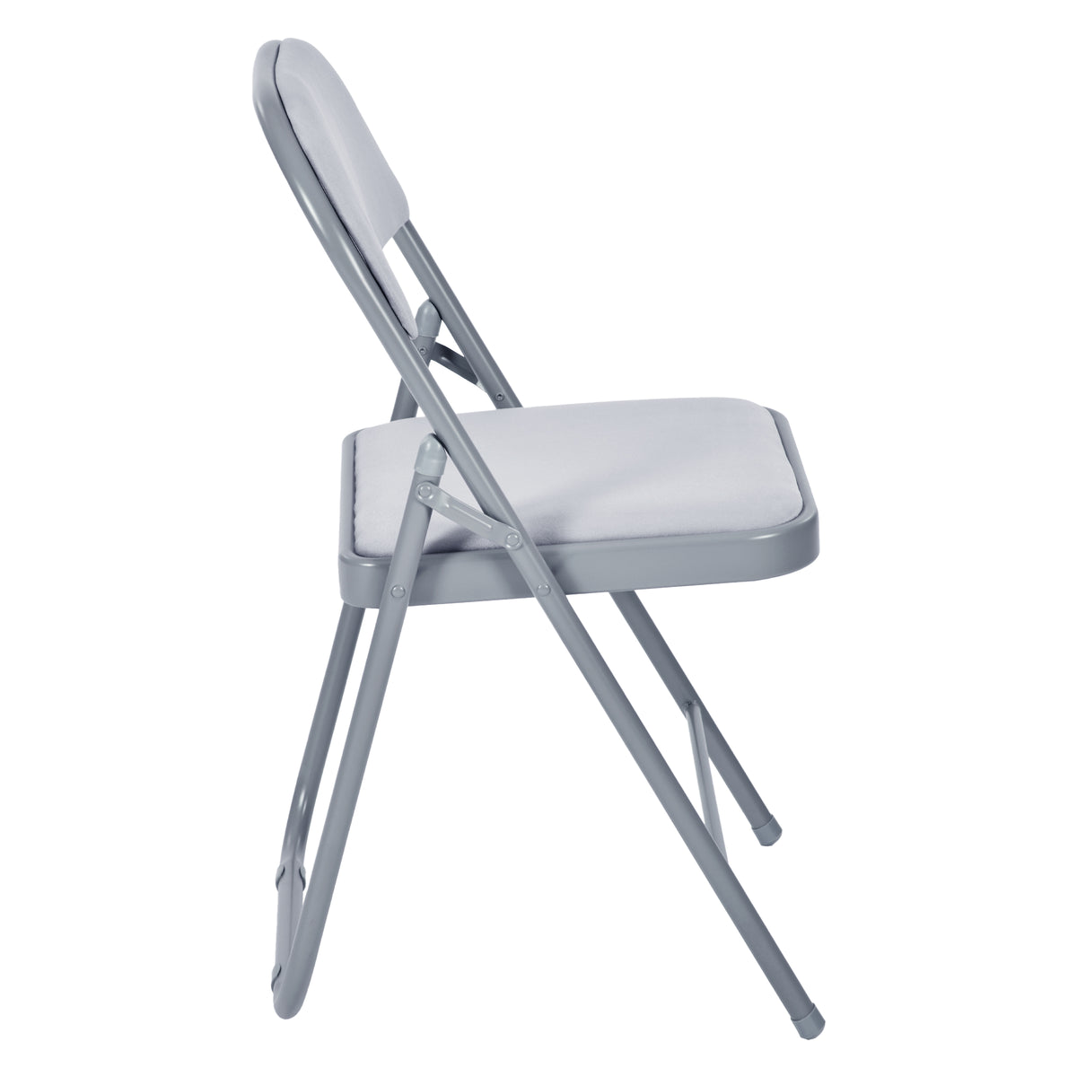 Modern Velvet Folding Chair Set, Light Grey - FAIR VELVET LIGHT GREY 6PCS