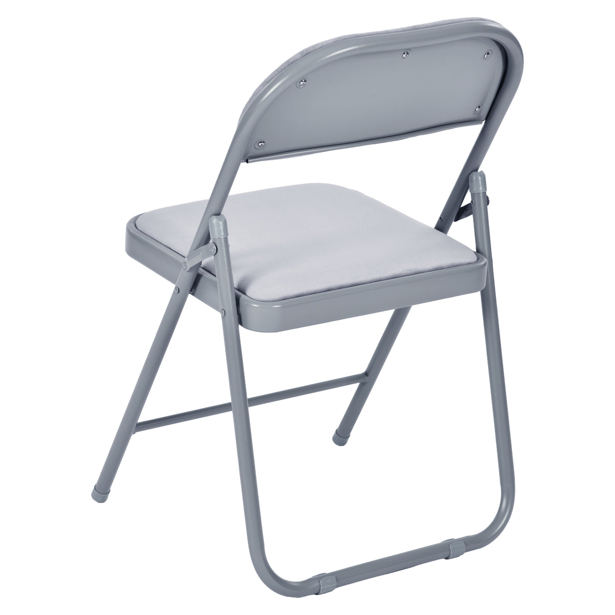 Modern Velvet Folding Chair Set, Light Grey - FAIR VELVET LIGHT GREY 6PCS