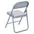 Modern Velvet Folding Chair Set, Light Grey - FAIR VELVET LIGHT GREY 6PCS