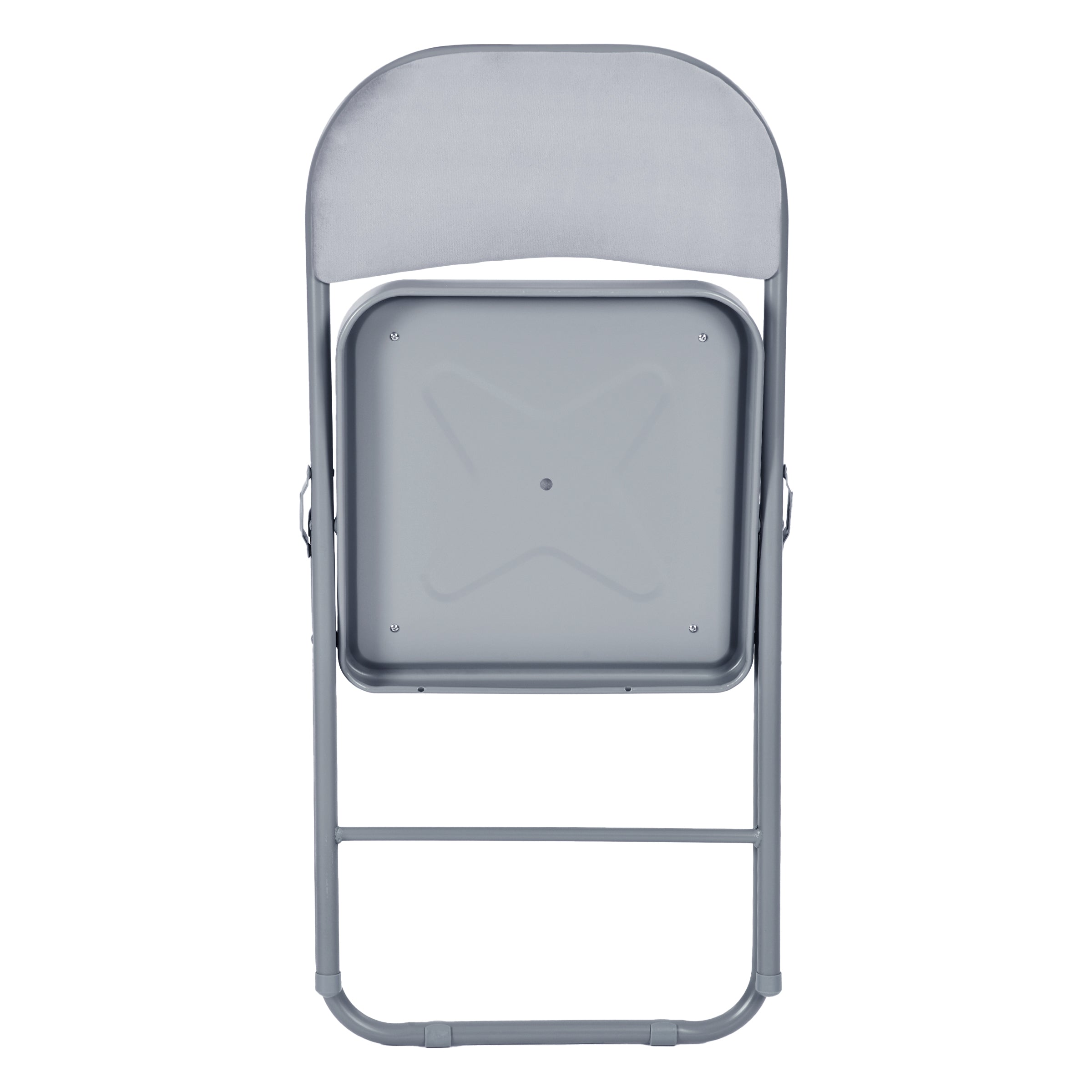 Modern Velvet Folding Chair Set, Light Grey - FAIR VELVET LIGHT GREY 6PCS