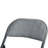 Modern Velvet Folding Chair, Steel Frame - FAIR VELVET GREY