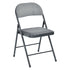 Modern Velvet Folding Chair, Steel Frame - FAIR VELVET GREY