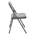 Modern Velvet Folding Chair, Steel Frame - FAIR VELVET GREY