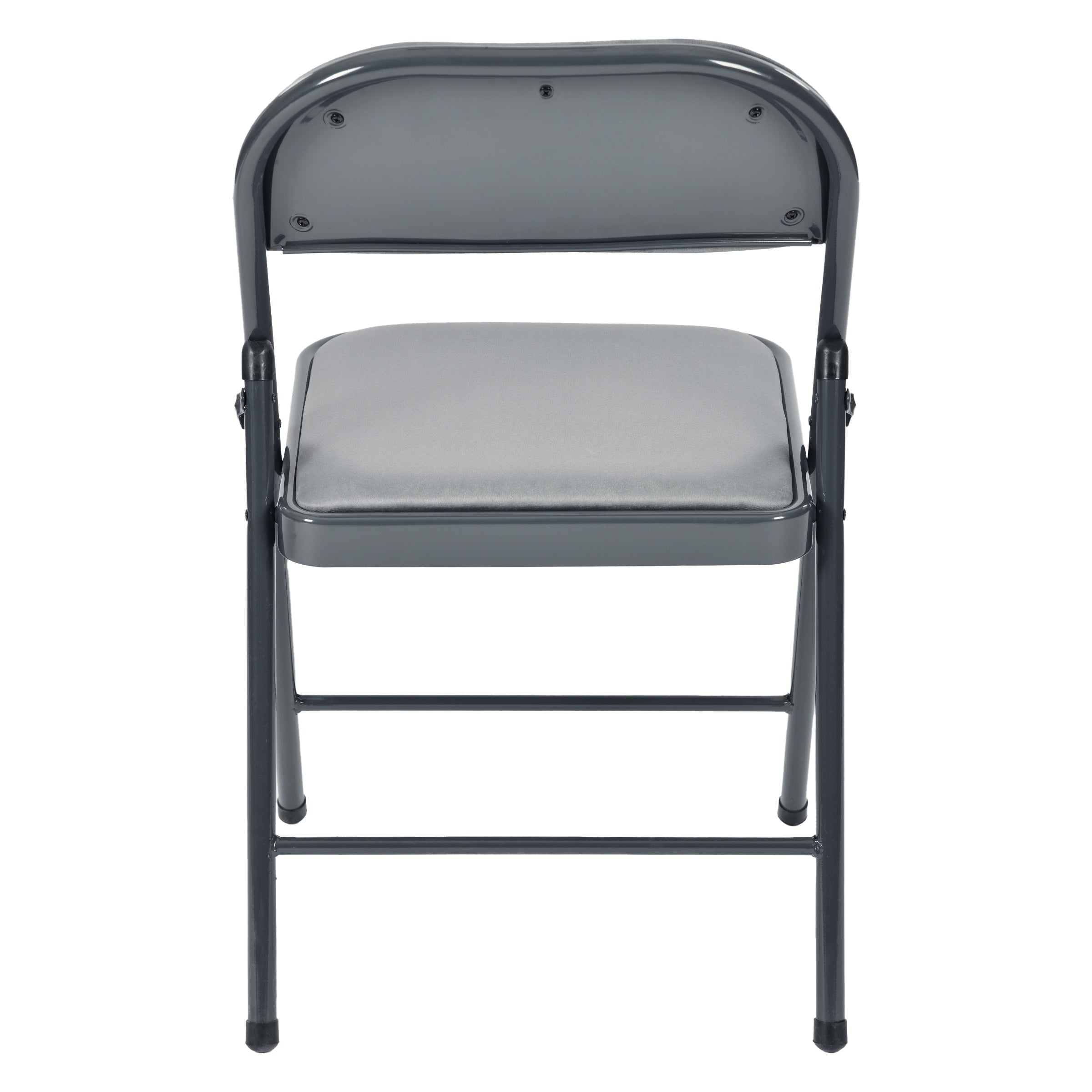 Modern Velvet Folding Chair, Steel Frame - FAIR VELVET GREY
