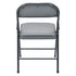 Modern Velvet Folding Chair, Steel Frame - FAIR VELVET GREY