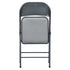 Modern Velvet Folding Chair, Steel Frame - FAIR VELVET GREY