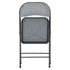 Modern Velvet Folding Chair, Steel Frame - FAIR VELVET GREY
