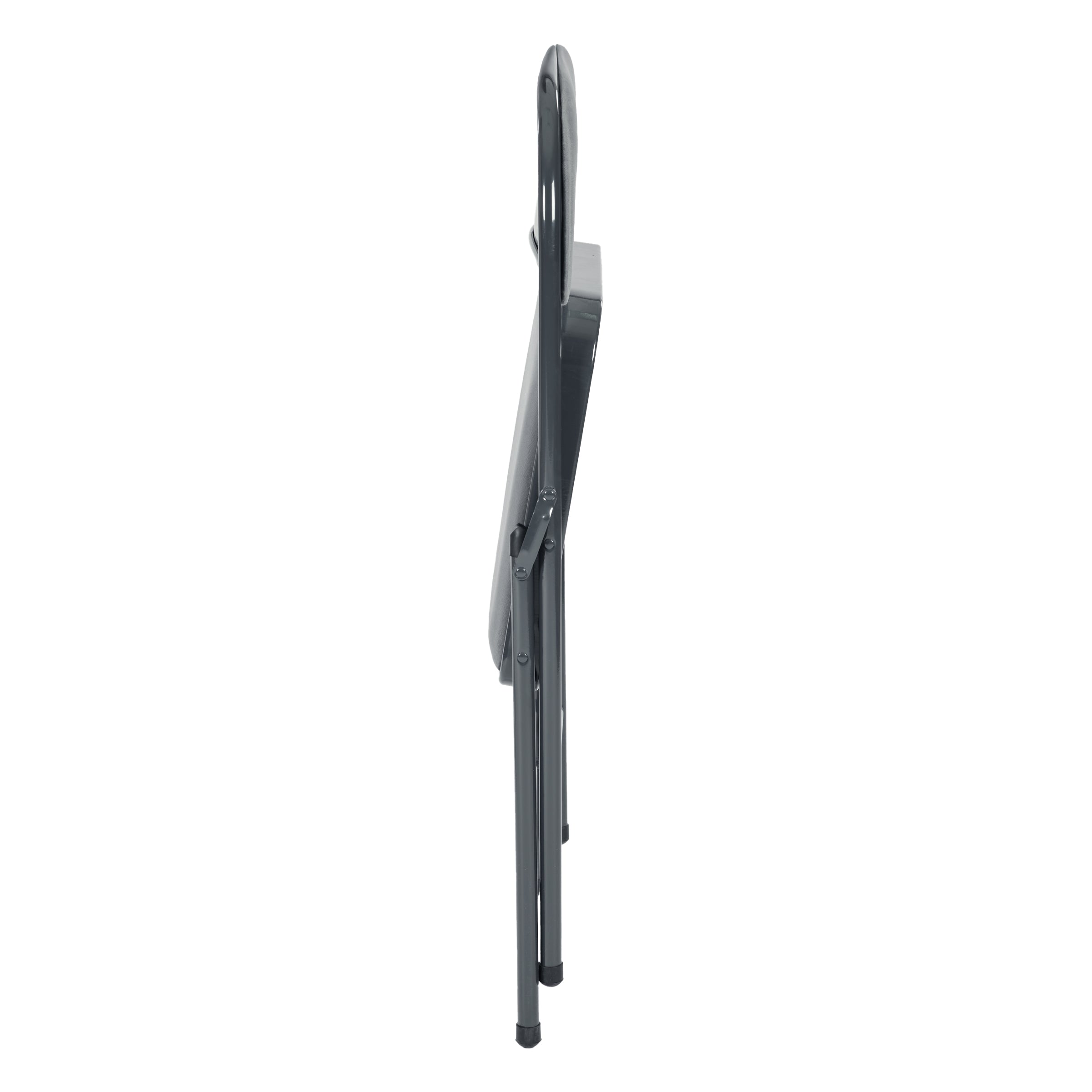 Modern Velvet Folding Chair, Steel Frame - FAIR VELVET GREY