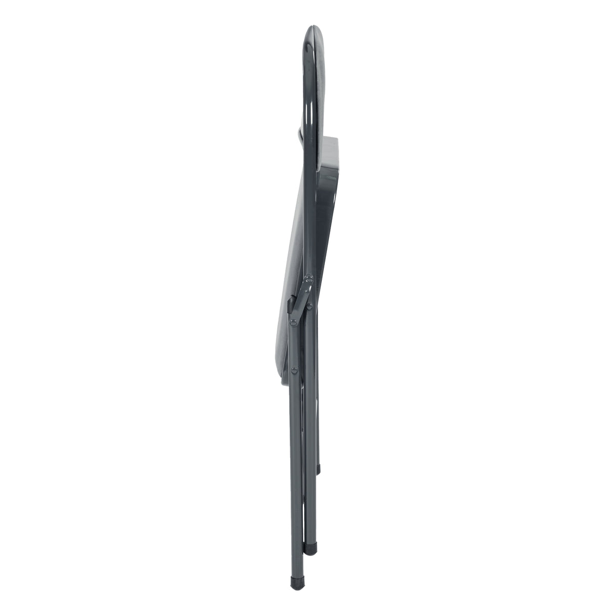 Modern Velvet Folding Chair, Steel Frame - FAIR VELVET GREY