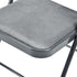 Modern Velvet Folding Chair, Steel Frame - FAIR VELVET GREY