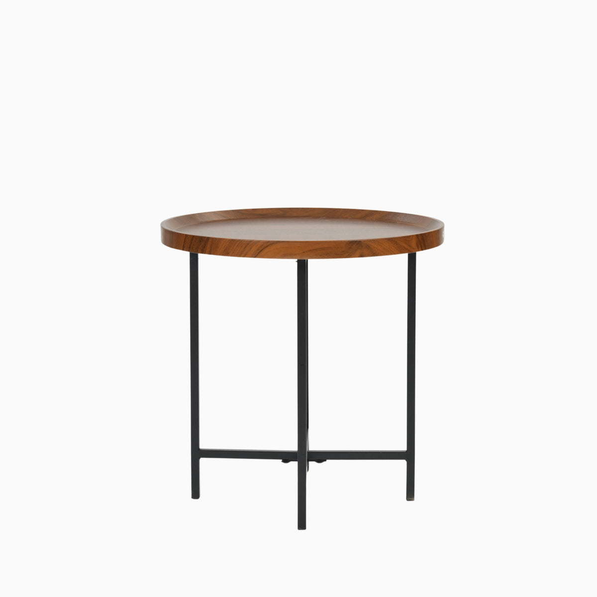 Modern Brown Accent, Steel Frame Table - HEAL BROWN