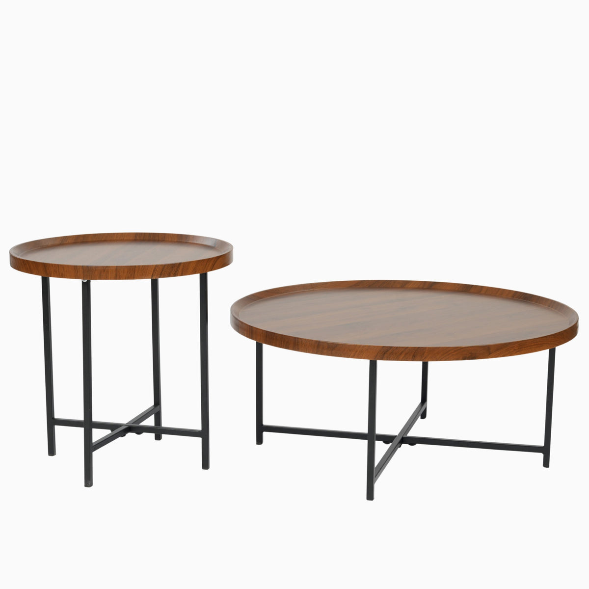 Modern Brown Accent, Steel Frame Table - HEAL BROWN