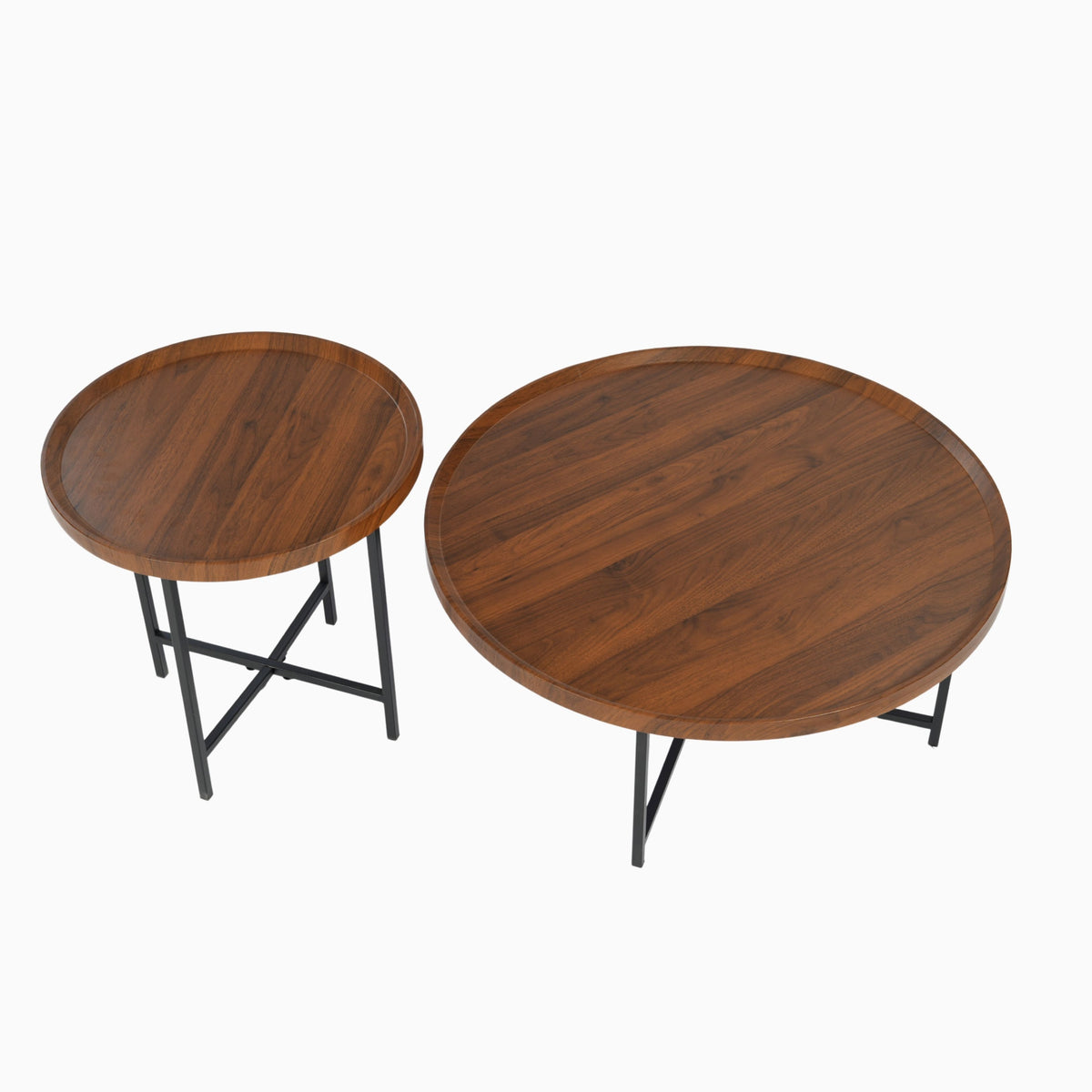 Modern Brown Accent, Steel Frame Table - HEAL BROWN