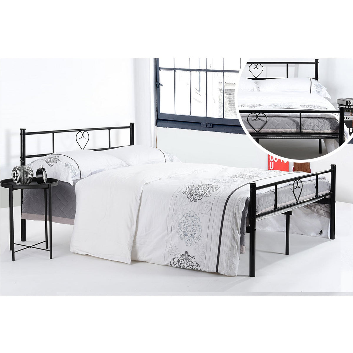 Heart Full Metal Bedframe