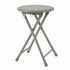 Modern Folding Stool, Metal Punch Seat - HEAVEN METAL CLAY GREY