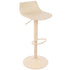 Modern Beige Bar Stool, PP Seat & Metal Base - HERIBO BEIGE