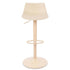 Modern Beige Bar Stool, PP Seat & Metal Base - HERIBO BEIGE