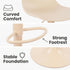Modern Beige Bar Stool, PP Seat & Metal Base - HERIBO BEIGE