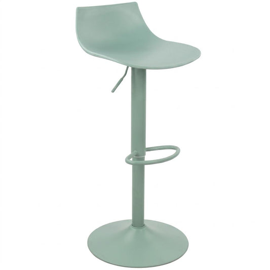 Modern Green Bar Stool, PP Seat & Metal Base - HERIBO GREEN