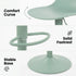 Modern Green Bar Stool, PP Seat & Metal Base - HERIBO GREEN