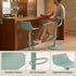 Modern Green Bar Stool, PP Seat & Metal Base - HERIBO GREEN