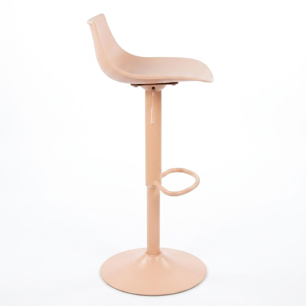 Modern Bar Stool, PP Seat & Metal Base - HERIBO TERRACOTTA