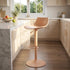 Modern Bar Stool, PP Seat & Metal Base - HERIBO TERRACOTTA