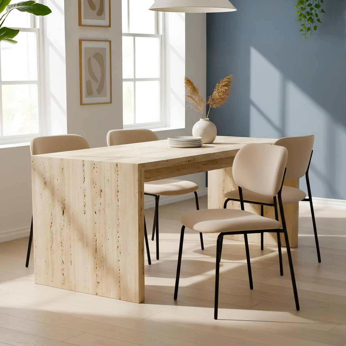 Modern Dining Chair, Fabric Frame - HETTA