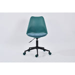 higos fabric blue - blue secretary office chair - upholstered compact seating or footrest