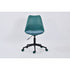 higos fabric blue - blue secretary office chair - upholstered compact seating or footrest