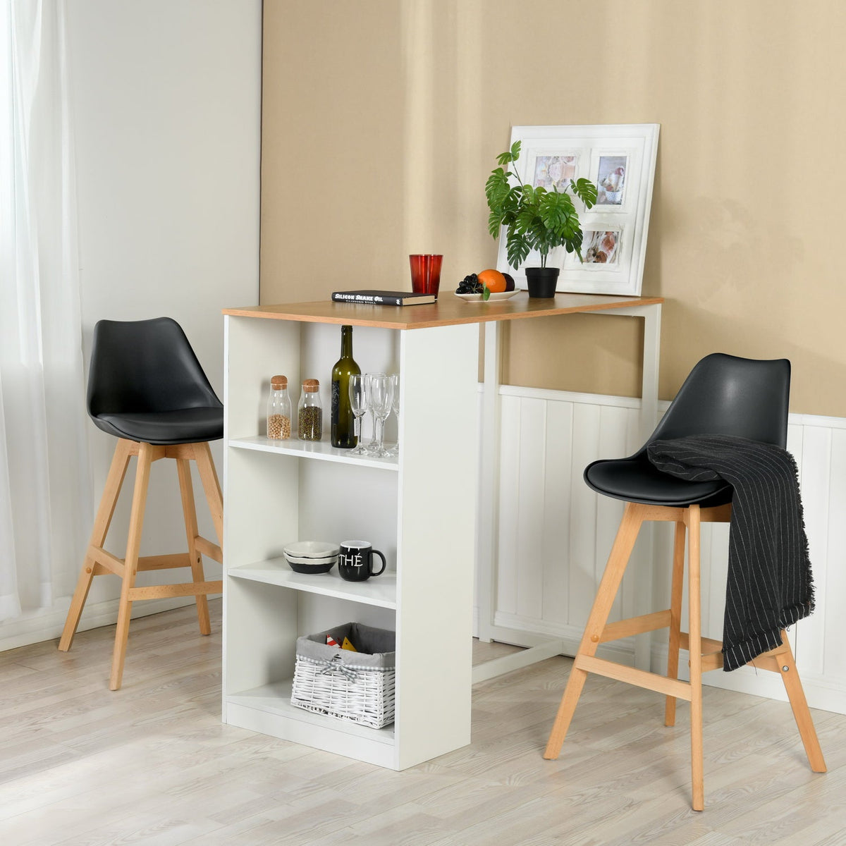Homie Solid Wooden Leg Ukfr Bar Stools
