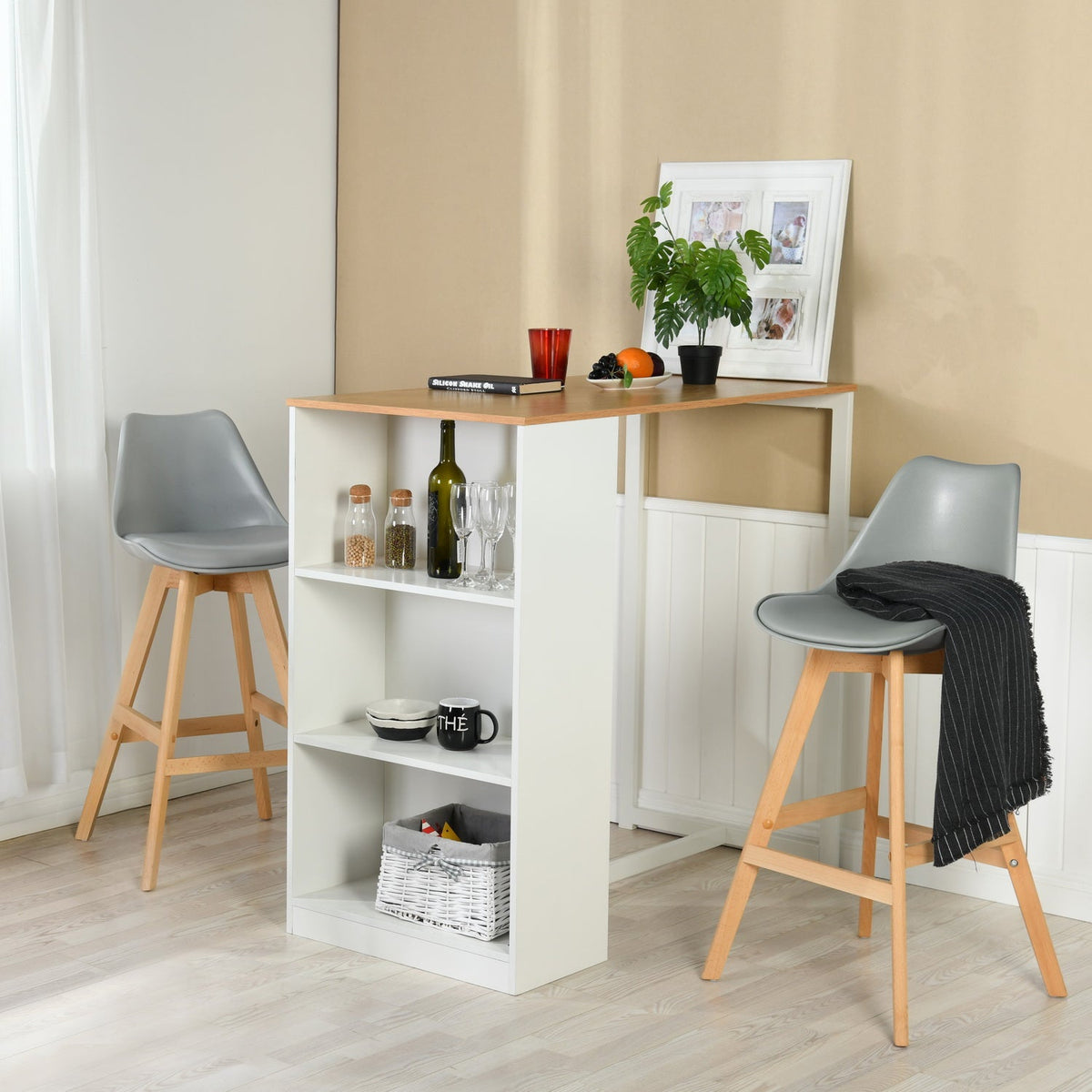 Homie Solid Wooden Leg Ukfr Bar Stools