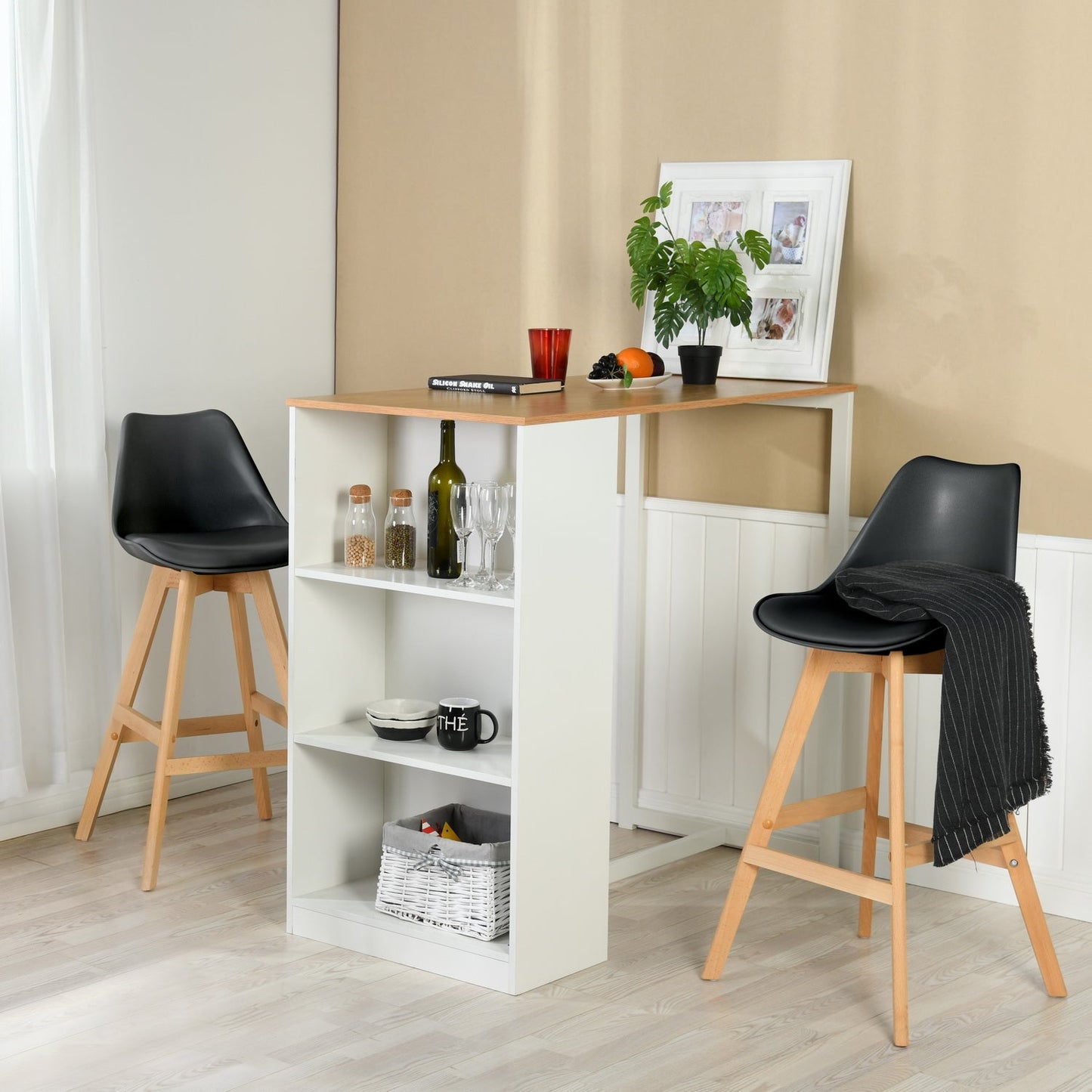 Homie  Solid Wood Bar Stool