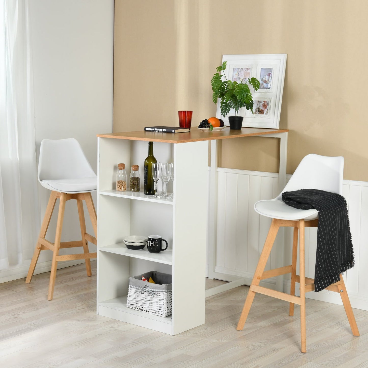 Homie  Solid Wood Bar Stool