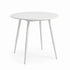Modern White MDF Table, Powder-Coated Legs – HOPINION TABLE V2