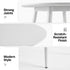 Modern White MDF Table, Powder-Coated Legs – HOPINION TABLE V2