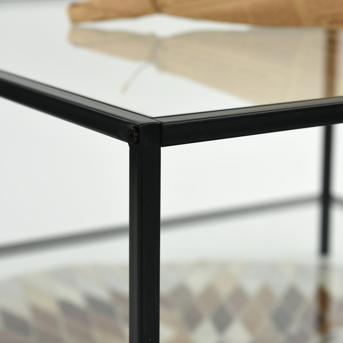 Modern Glass Metal Coffee Table - HUDD FRASERS