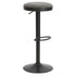 Modern Barstool, Fabric Adjustable Seat - ILIYA-DARK GREY