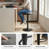 Modern Barstool, Fabric Adjustable Seat - ILIYA-DARK GREY