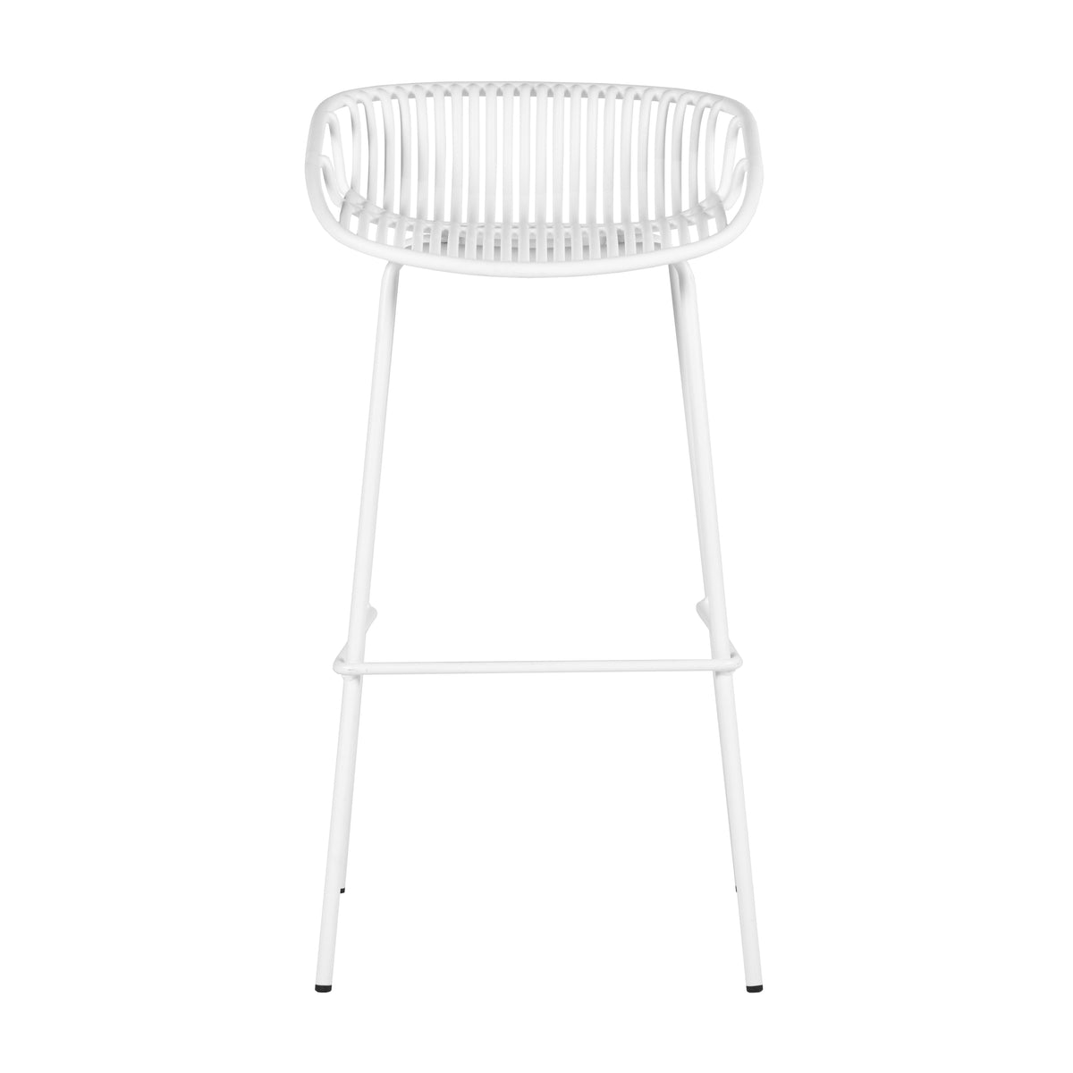 Modern White Barstool, Metal Frame - ILY-75