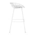 Modern White Barstool, Metal Frame - ILY-75