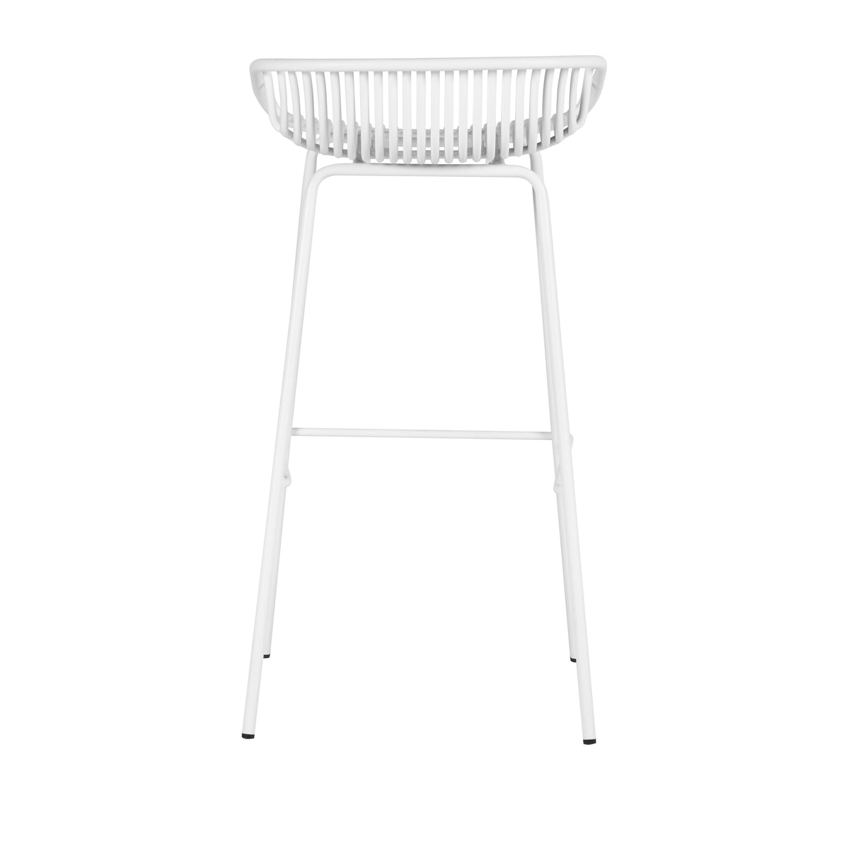 Modern White Barstool, Metal Frame - ILY-75