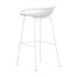 Modern White Barstool, Metal Frame - ILY-75