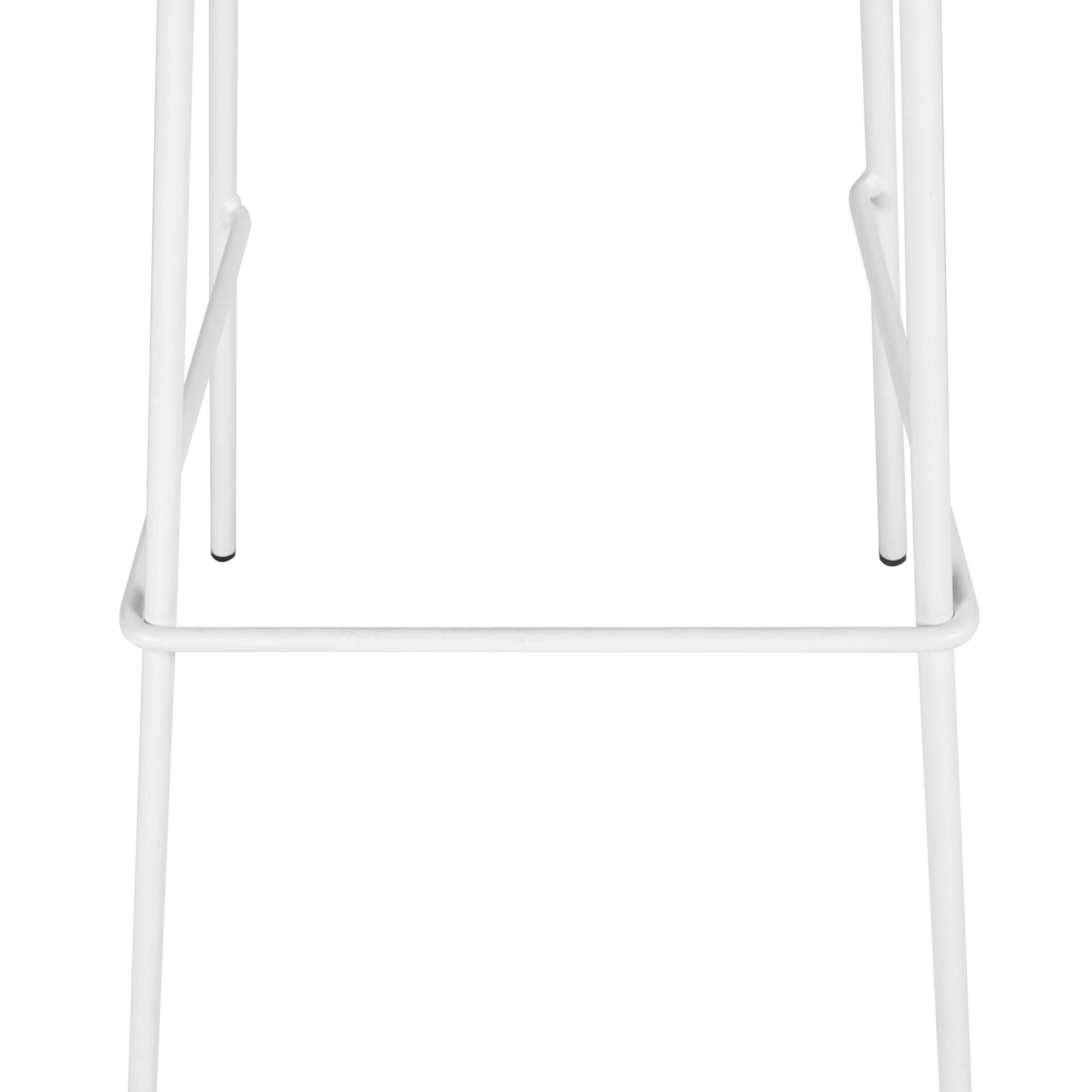 Modern White Barstool, Metal Frame - ILY-75