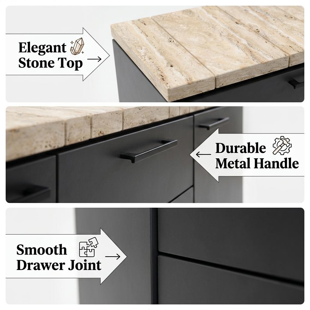 Modern Sideboard, Sleek Storage Cabinet - ILYX