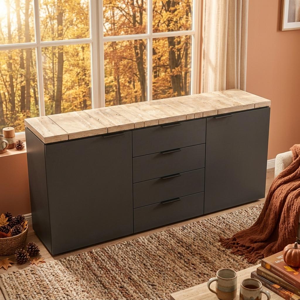 Modern Sideboard, Sleek Storage Cabinet - ILYX