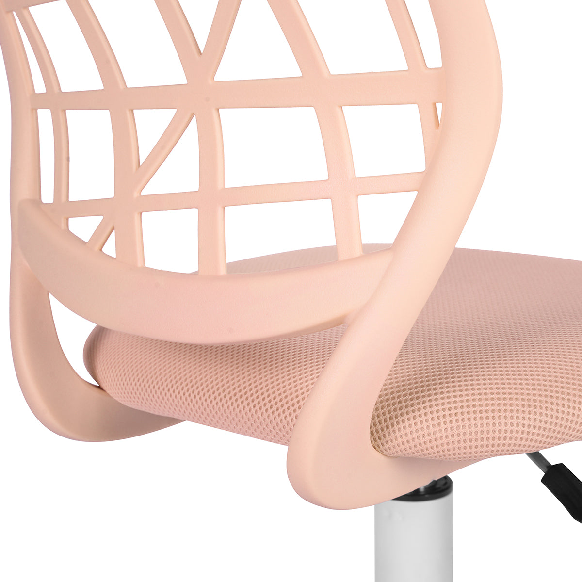 Modern Blush Office Chair, Mesh Seat & Adjustable Base - CARNATION CF PINK