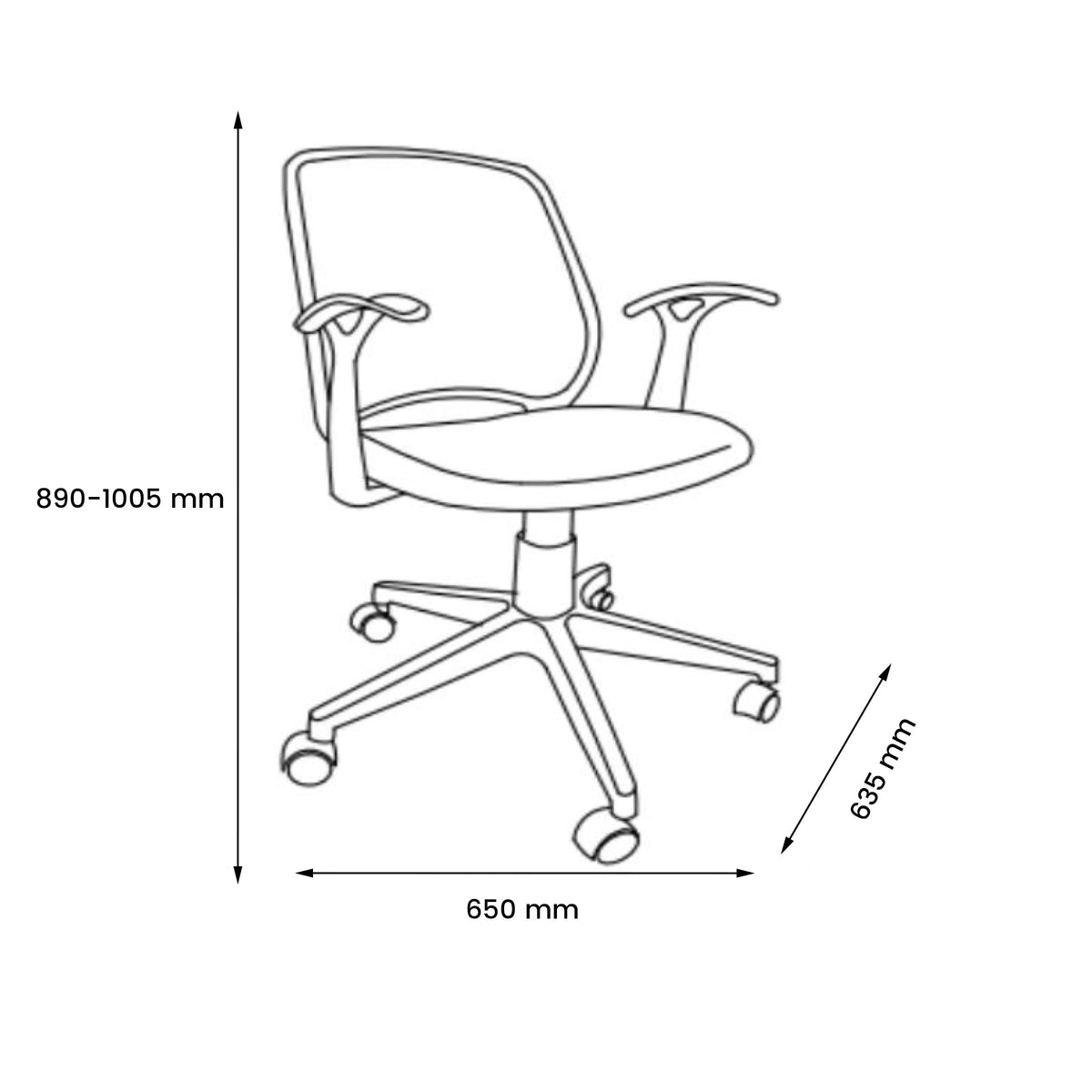 Modern Mesh Office Chair, Ergonomic Adjustable - IMMAS