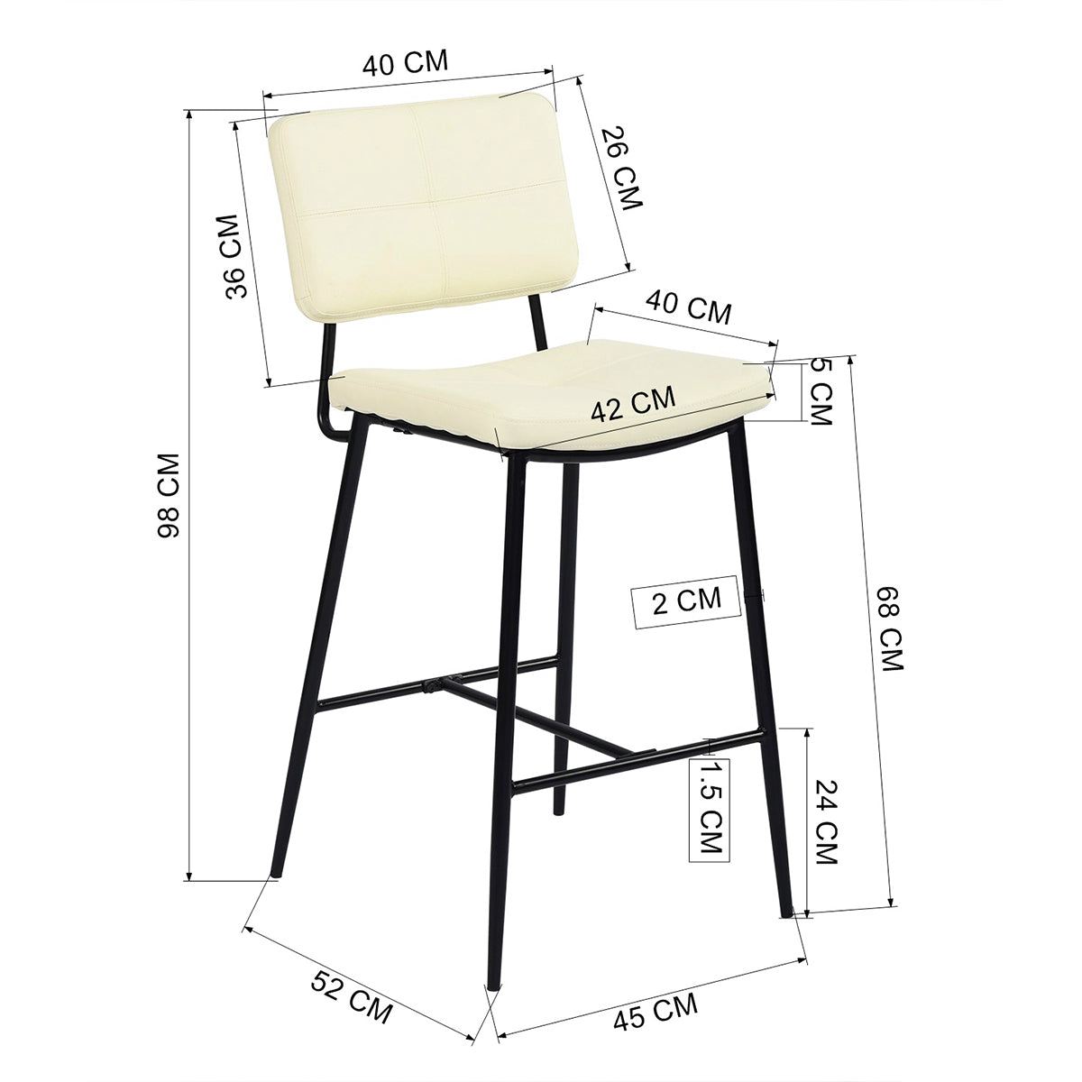 Independence Bouton Bar Stool